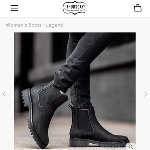 Black matte legend boots by Thursdays